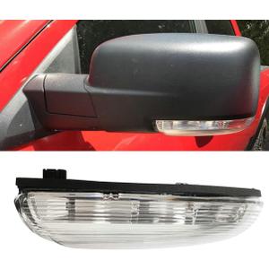 Front Mirror Turn Signal Puddle Light for Dodge Ram 1500 2009-2018,Side Marker LED Light Lamp Assembly for Ram Replace 68064949AA/48AA (Left (Driver) Side)
