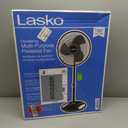 Lasko 2521 16 Inch 3-Speed Quiet Adjustable Tilting Wide-Area Oscillating Standing Pedestal Fan for Bedroom, Kitchen, Home, and Office, Black