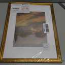 Upsimples Vintage 12x16 Frame, Antique Gold Frame Displays 8.5 by 11 with Mat or 12 x 16 Without for Vertical or Horizontal Wall Decor, 1pack
