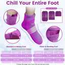 SuzziPad Foot Ice Pack Cold Socks & Gloves for Chemotherapy, Comfort Items for Chemo, Soothing for Feet, Cooling Therapy for Hand, L, Purple