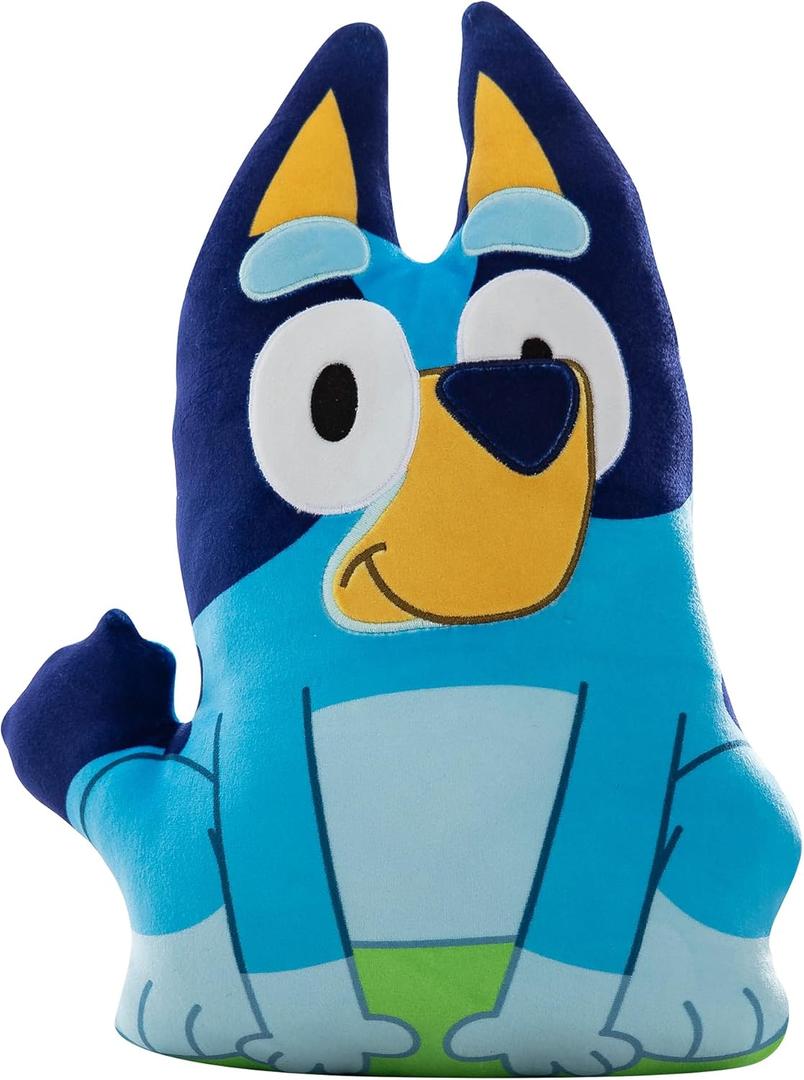 Northwest Bluey Happy Bluey Cloud Pillow 12"  Plush Kids Stuffed Toy, Cartoon Character, Bedroom Decor, Gift for Girls & Boys