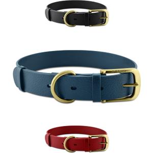 Tuff Pupper Classic Heavy Duty Dog Collar | 10x Stronger Than Leather | 100% Waterproof & Odor Proof Dog Collar | Tough Rust-Proof All Metal Hardware (Midnight Blue)