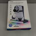 PS5/Slim/Pro Stand for Disc & Digital Console, PS5 Cooling & Charging Station with RGB Lights, PS5 Controller Charger Built-in 3 Level & AUTO Adjustable Fan, PS5/Slim/Pro Accessories Comes 3 USB Ports (Black & White)