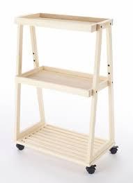 Whitmor 3 Tier Slat Wood Cart