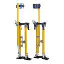 Drywall Stilts 24-40 Inch Height Adjustable Lifts Aluminum Tool for Painting Finishing Pruning Branches Cleaning - Yellow (24" - 40")