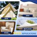 Self-Adhesive Canvas Repair Tape, 16" x 40" Waterproof Canvas Repair Patch, Fabric Patch Repairs Kit for Furniture, Tents, Sunbrellas, Boat Covers Awnings, Couches, Clothes, Bags Dark Blue