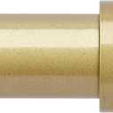 Byondeth Curtain Rods for Windows 16 to 240 Inches Adjustable Length 1 Inch Diameter Window Curtain Rod with Aluminium Finials, Flash Gold