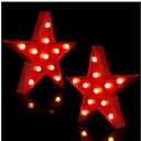 Tarpop 2 Pcs Star Plastic Night Light Battery Operated LED Marquee Light Star Sign Room Wall Lamp for Movie Night Supplies Carpet Party Decorations Christmas Theater(Red)