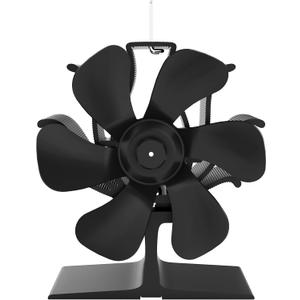 Wood Stove Fan Heat Powered: Small Fireplace Fan Non Electric Stove Fans Fits Camping Stoves/Log Burner Wood Burning Stoves/Pellet Heater RV Stoves Tent Accessories (6 Blades)