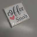 Coffee Snob Wooden Desk Sign Bar Room Decor Home Office Kitchen Shelf Counter Cubicle Accessories Gifts For Coffee Lovers Espresso Fans Enthusiasts