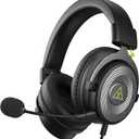 EKSA E900 Headset with Microphone for PC, PS4,PS5, Xbox - Detachable Noise Canceling Mic, 3D Surround Sound, Wired Headphone for Gaming, Computer, Laptop, 3.5MM Jack (Black-Sliver)