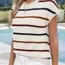 WIHOLL Womens Lightweight Sweater Spring Summer Outfits Cap Sleeve Hollow Out Knit Fashion Clothing Resort Wear 2026 (Beige, S)