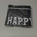 Skeleton Coffin Happy Halloween Tablecloth, Black Table Cover (54 x 108 in, 3 Pack) - Table Cloth - Tablecloths