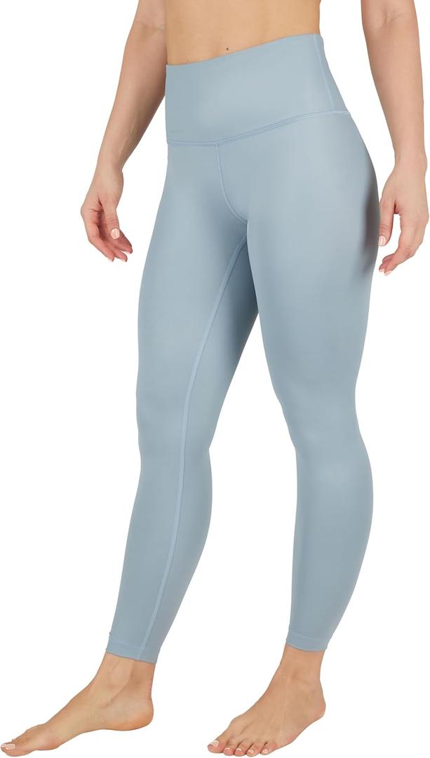 90 Degree By Reflex Womens Faux Leather Leggings Matte High Waisted High Shine Faux Leather Ankle Leggings (XXL)