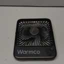 Warmco 10000mAh Portable Travel Fan 7-inch, Max 24H Runtime, Ultra-thin Quiet Rechargeable Battery Operated Desk Fan with Digital Display for Camping, Office, Bedroom, Cruise Essentials (Black)