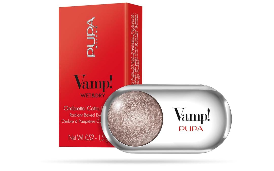 Pupa Milano Vamp! Wet and Dry Baked Eyeshadow - 404 Cold Taupe For Women 0.35 oz Eye Shadow