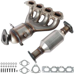 Front & Rear Catalytic Converter Exhaust Manifold for Chevrolet Aveo Aveo5 2009-2011 1.6L & Pontiac G3 2009-2010 1.6L, Catalytic Convertor Direct Fit OE#674-616 16623 50485 641345 16592, EPA Compliant