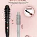 Farery 1.5 Inch Curling Iron Brush, Heated Round Brush for Loose Bouncy Curls, Hot Brush with Anti-Scald Hard Bristles, Dual Voltage Travel Hair Tool with 360 Swivel Cord, 410F Fast Heat