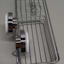 LEVERLOC Shower Caddy Suction Cup, 3 Pack Heavy Duty Bathroom Organizer for Inside Shower with Hooks & Soap Holder, Removable Bathroom Organizer, Rustproof Silver Holder Storage Storage, Silver