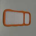 JETech Wavy Case for iPhone 17 Pro 6.3-Inch, Cute Wave Frame Curly Shape Shockproof Phone Cover for Women and Girls, Clear Hard PC Back (Orange)