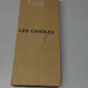 GenSwin Flameless Ivory Taper Candles Flickering with 10-Key Remote, Battery Operated Led Warm 3D Wick Light Window Candles Real Wax Pack of 6, Christmas Home Wedding Decor(0.78 X 9.64 Inch)