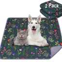 Washable Pee Pads for Dogs, 2 Pack Super Absorbent pee pads for dogs Reusable pee pads for dogs large 100% Waterproof puppy pads pet training pads for Potty, Playpen, Crate, Sofa, Car, 34'' x 36''