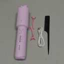 YUYTE Automatic Hair Curler, 60W Self Rotating Rechargeable Cordless Curling Iron with Bidirectional Auto Rotation and Heat Resist Technology, for Home Travel Use Purple