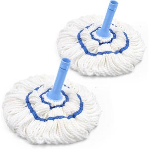 NEWE 2 Packs Self Wringing Mop Head Replacement, Twist Mop Refills for Cleaning Wood, Hardwood, Tile, Marble Floor