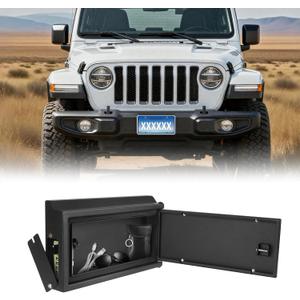 BIZOCO Car License Plate Frames  Universal Rear Front License Plate Bracket Cover Hidden Safe Lock Box with Combination Lock for SUVs, Trucks, Vans