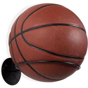 Wallniture Sporta Wall Mounted Ball Storage Sports Ball Holder Rack Display Storage Steel (Black)