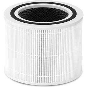 Core 300 Replacement Filter Compatible with LEVOIT Core 300/Core 300S/Core300-P/Core 300S-P/VortexAir Air Purifier, Core 300-RF 3-in-1 Activated Carbon Filter, 2 Pack, White (1)