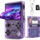 Retro Handheld Game Console with 2100+ Built-in Games, 64GB TF Card, 3.5-Inch IPS Display, Joystick and Trigger Buttons, Tempered Glass Screen, 2000mAh Battery