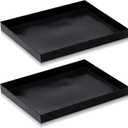 2 Pcs 8.5 x 11.5 x 1 Inch PTFE Solid Oven Basket Non Stick Cooking Basket Cooking Trays for Quick Oven Accessories Baking Chips Chicken Wings Bread Heating