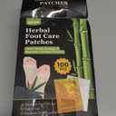 Foot Pads, 100 Pcs, Natural Bamboo Vinegar Patches | Breathable Adhesive, Care & Relaxation, Overnight Foot Care, Better Sleep Quality