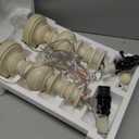 BOBOMOMO Tradition 20.5" Rustic Table Lamp Set of 2 for Living Room Farmhouse Bedside Desk Lamps Bedroom Nightstand Vintage Lamps Linen WashedSuitable for Decorating Small Areas (Antique White)