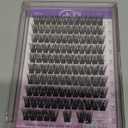 GAQQI Lash Clusters, Eyelash Clusters 120PCS C Curl Individual Lashes, Wispy Cluster Eyelash Extension 10-16mm Mixed Length, Natural Looking Cluster Lashes GQ19, C Curl, 10-16mm)