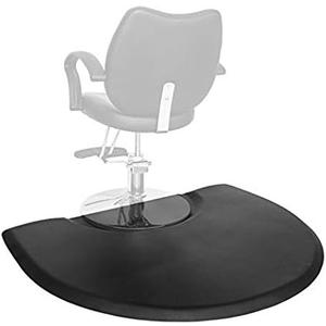 Mefeir 3' x 4' - 1 inch Thick Salon Anti Fatigue Mat for Hair Stylist, Semi Circle Comfort Barber Shop Beauty Floor Mats Under Styling Chair