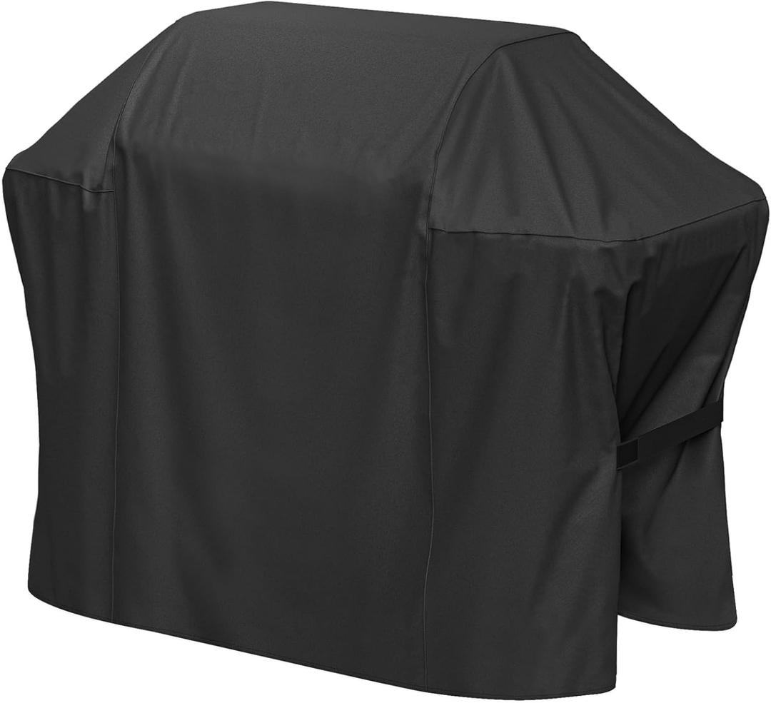 Grill Cover for Weber Spirit II and Spirit 200 & 300 Series, Waterproof BBQ Cover with Double Straps, Lightweight & Fade Resistant, Black (52inch)