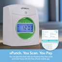 uPunch HN1500 Starter Time Clock Bundle for Small Business: Employee Punch Clock System with 100 Time Cards, Card Rack, and Ribbon