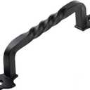 TP-128BLK 6" Rustic Matte Black Cabinet Pulls Twist Kitchen Cabinet Handles- 5"(128mm) Hole Centers - 5 Pack