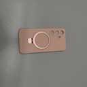 for Samsung Galaxy S25 Case with Magnetic Invisible Stand [Compatible with Mag-Safe] Military Drop Tested [Full Camera Protection] Silicone S25 Case for Women Men 6.2'', Pink