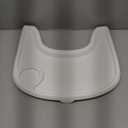 High Chair Tray Cover Compatible with Stokke Tripp Trapp Chair with Cup Holder - Smooth Surface and Strong Suction - Made with Food-Safe Plastic (BPA BPS BPF Lead Phthalate Free) - White