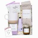 Unboxme Luxury Lavender Spa Gift Set Relaxation Gift Basket & Care Package for Women with Candle, Bath Bomb, Soap, Cozy Socks, Mug & Tea Get Well Soon, Sympathy, Birthday Self-Care Gift