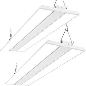 hykolity 2 Pack 4FT 250W LED Linear High Bay Shop Light, LED Shop Light, 31250lm 125LM/W, 120-277V, 0-10V Dim, 5000K Daylight Linear Hanging Light for Warehouse Workshops