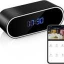 WiFi Security Camera, Wireless Spy Camera, Hidden Camera Clock, FHD Nanny Cam with Night Vision,Motion Detection, Remote Viewing for Indoor Baby Pet Surveillance