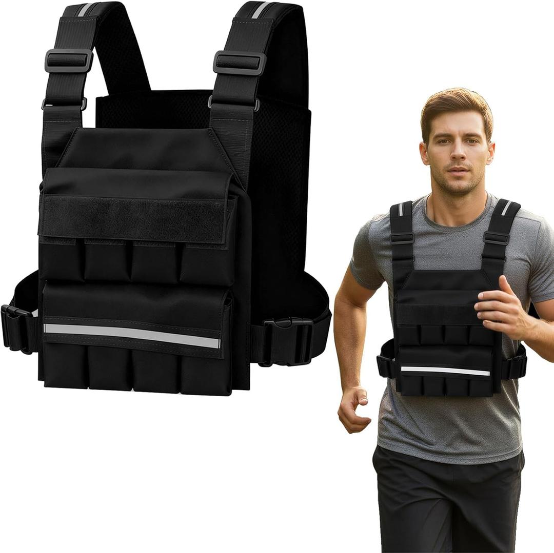 SUNRISING Weight Vest for Men WomenAdjustable Weighted Vests Strength and Endurance Training Fitness Workouts Tactical RunningExcluding Lead Blocks, One Size