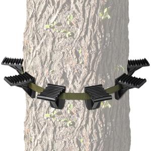 Saddle Hunting Platform Steps, Ultra-Light Ring of Steps for Climbing Bow Hunting with 6 Feet Heavy-Duty Strap & Cam Buckle, Ergonomic Anti-Slip Design