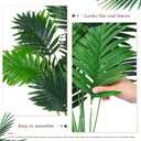 Tigeen 10 Pcs Artificial Palm Leaves Tree 33 Inch Fake Tropical Plant with Stems Large Faux Palm Leaf Bush Greenery for Hawaiian Luau, Jungle Safari, Pool Beach Party, Wedding, Garden, Indoor Outdoor
