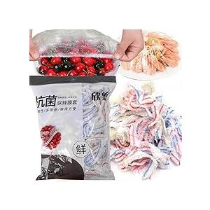 100PCS Elastic Sealed Fresh-keeping Bag Cover Disposable Food Storage Bags, Dust-proof, Smell Proof, Food Grade Material