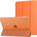 MoKo Case Fit 2018/2017 iPad 9.7 5th/6th Generation, Slim Lightweight Smart Shell Stand Cover with Translucent Frosted Back Protector Fit iPad 9.7 2018/2017, Auto Wake/Sleep, Orange